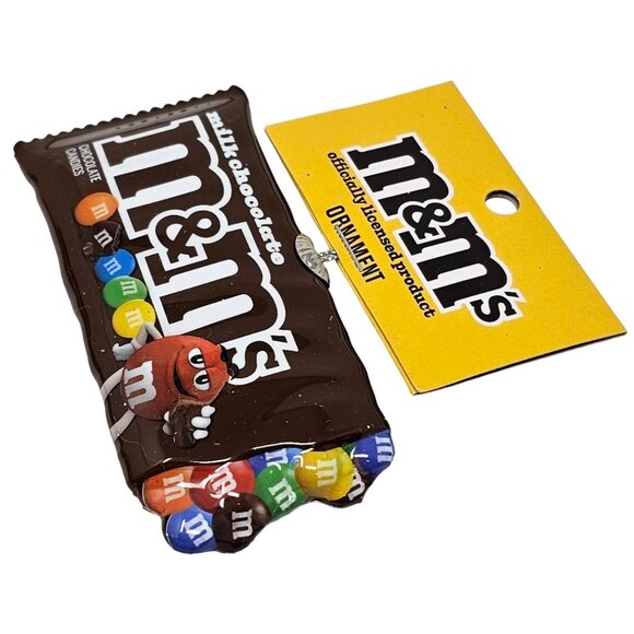 Milk Chocolate M&M's Chocolate Candy Collectible Christmas Ornament by Ruz - Picture 2 of 7